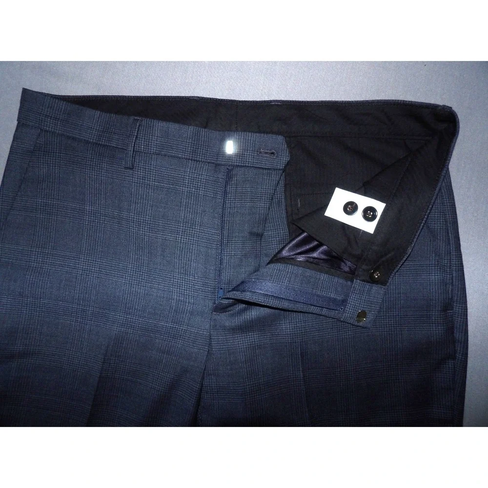 Lot of 2~ J.CREW Plaid Wool Blend BOWERY Dress Pants Men's 34  X 30